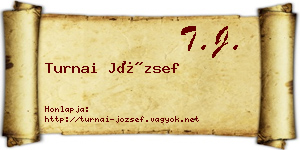 Turnai József névjegykártya